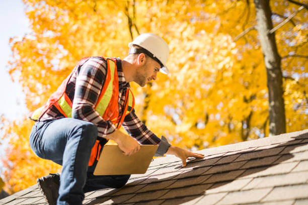 Roofers working on a residential roof